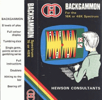 Backgammon ZX Spectrum US box art